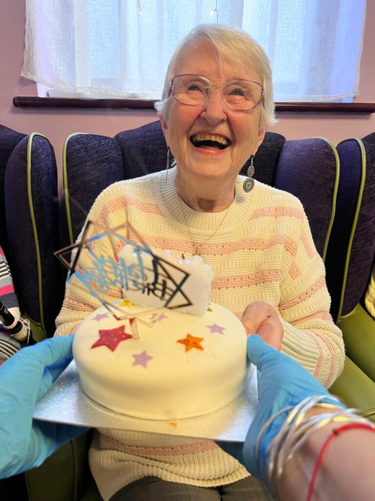 Birthday cake for our lovely daycentre member at the 1 Oak Chilton Club
